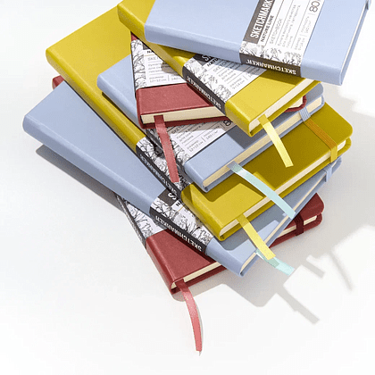 Скетчбук "Sketchmarker", 13х21 см, 140 г/м2, 80 листов, пыльный голубой - 8