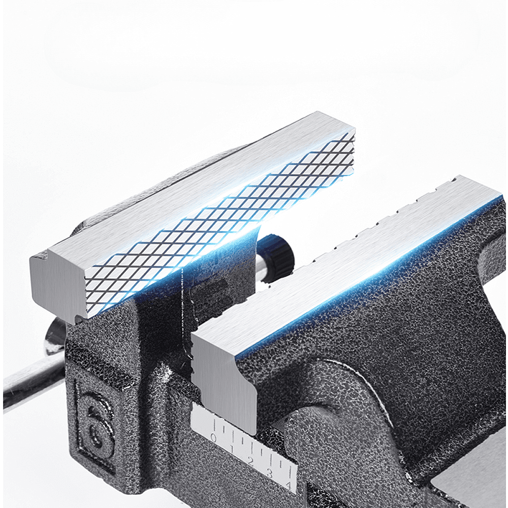 Тиски стальные Deli YS EDL2906Z, поворотные, с наковальней, 6"-150 мм - 5