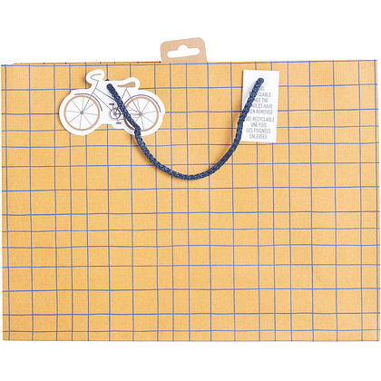 Пакет бумажный подарочный "Kraft. Bike", 37.3x11.8x27.5 см, крафт - 3