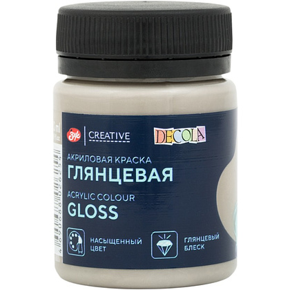 Краска акриловая глянцевая "Декола", 445 французский кофе, 50 мл., банка