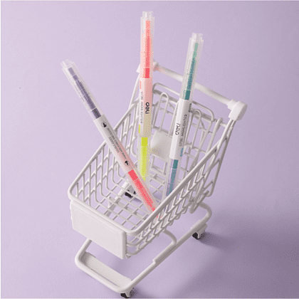 Набор маркеров текстовых "Double ended", 3 шт, ассорти - 3