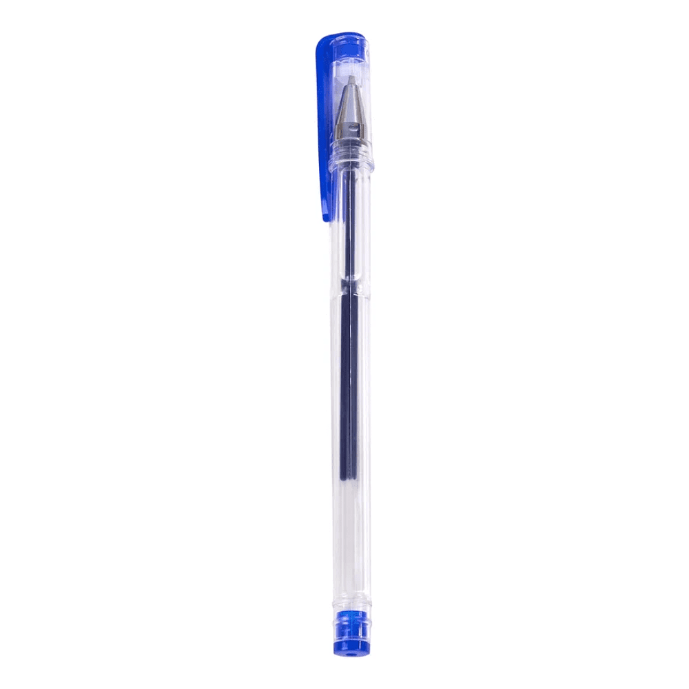 Ручка гелевая "Office Products", 0.5 мм, прозрачный, стерж. синий - 2