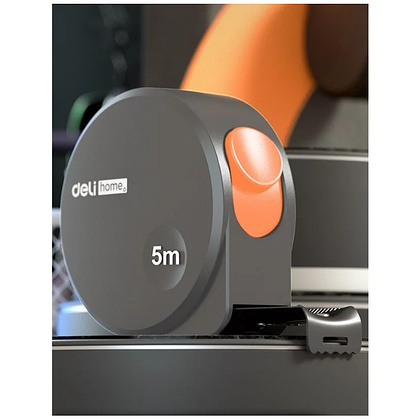 Рулетка Deli HS HT8519C, 5 м х 19 мм, Soft Touch, оранжевый - 2