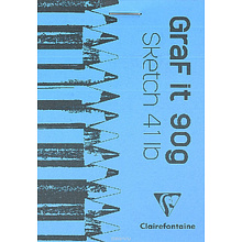 Скетчбук "Graf It", A6, 90 г/м2, 80 листов, голубой