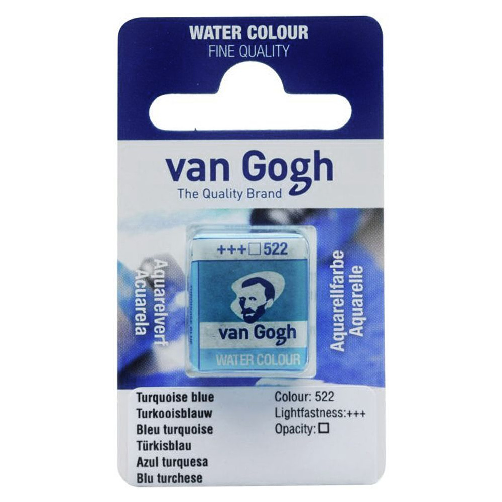 Краски акварельные "Van Gogh", 522 бирюзовый, кювета