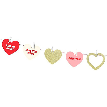 Гирлянда бумажная "Sweet Love", 1.1 м, разноцветный - 2