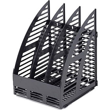 Модуль вертикальный с передней стенкой, 3 отделения, черный