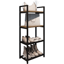 Обувница ALLERD 2+2 RION, черный муар