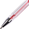 Ручка гелевая "Office Products", 0.5 мм, прозрачный, стерж. красный - 3