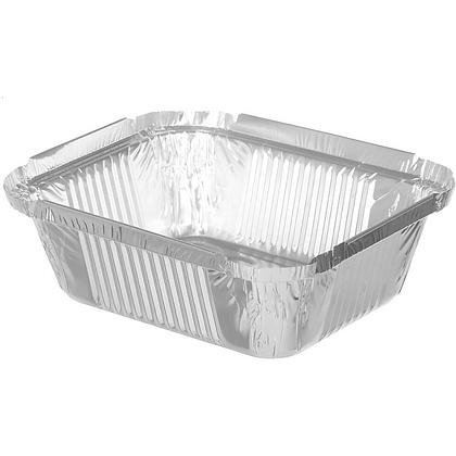 Контейнер алюминиевый одноразовый (верх 221х159 мм, низ 180х115 мм, h44 мм), 100 шт/упак