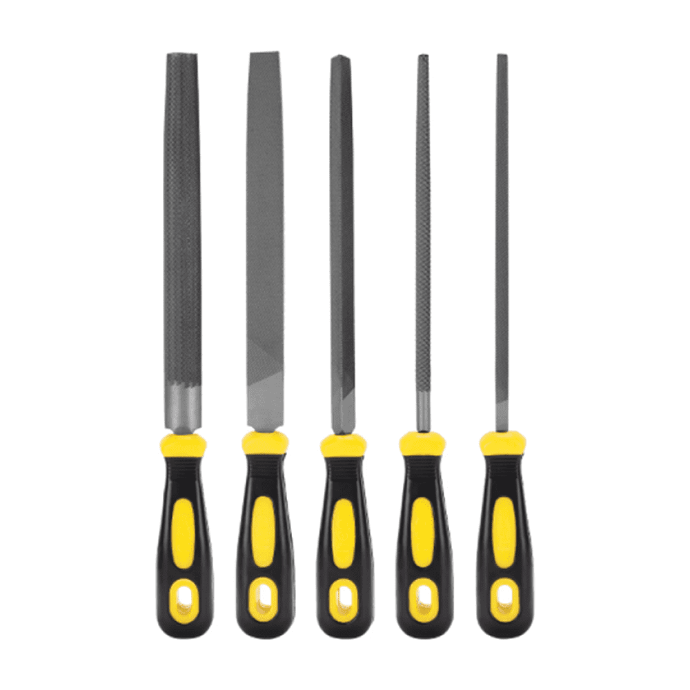 Набор напильников Deli "EDL352085", 5 шт, 310 мм, черный, желтый