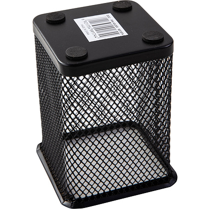 Карандашница "Deli", 80x80x90 мм, черный - 3