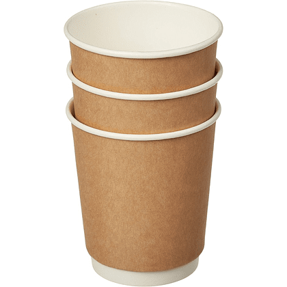 Стакан картонный, 24 шт, 250 мл, 2 слоя, крафт ECO - 3