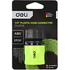 Соединитель-коннектор для шлангов Deli GS EDL8793, 1/2", быстросъемный с аквастопом, черный, зеленый - 3