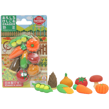 Набор ластиков "IWAKO Vegetables", блистер