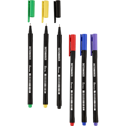 Ручка капиллярная "Sketchmarker Artist fine pen Main", 6 шт - 4