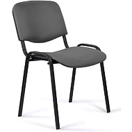 Стул для посетителей ИЗО BLACK, ткань, серая C-38
