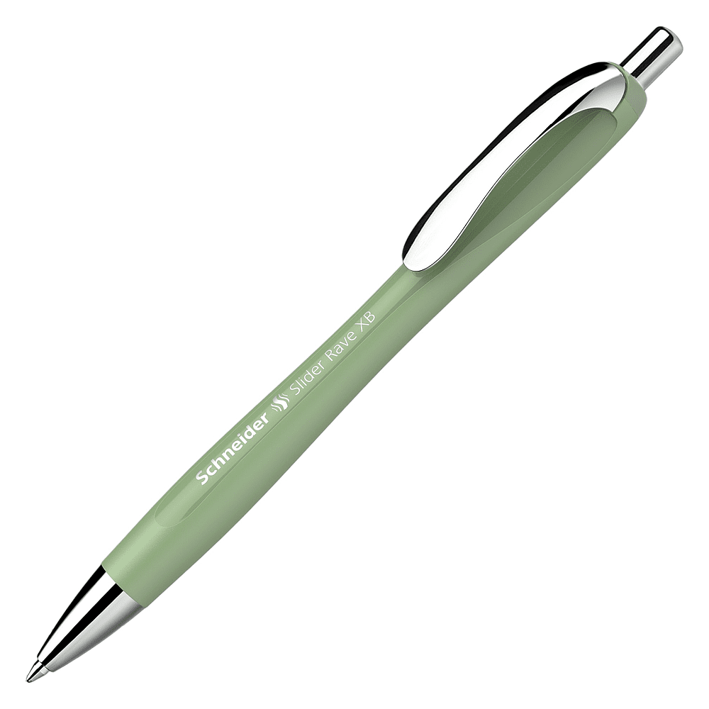Ручка шариковая автоматическая "Slider Rave", зеленый, стерж. синий
