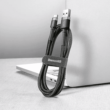 Кабель Baseus CATKLF-CG1, USB to Type-C, 2 м, Gray+Black - 3