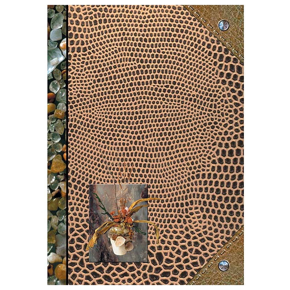 Книга канцелярская "Камешки", А4, 96 листов, клетка, коричневый