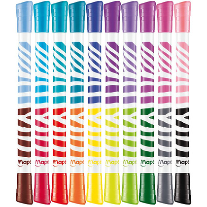Фломастеры двухсторонние Maped "Duo Color Peps", 10 шт - 2