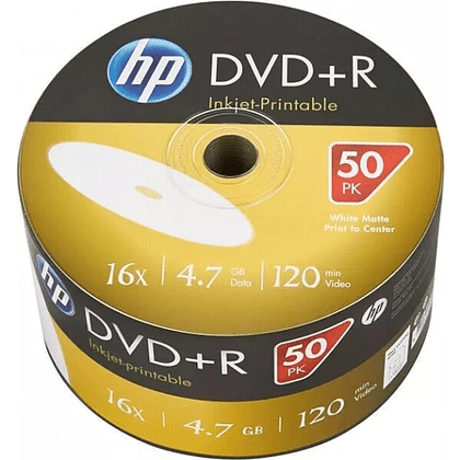 Диск HP DVD+R, 4.7 Гб, 16х, 50 шт, Printable