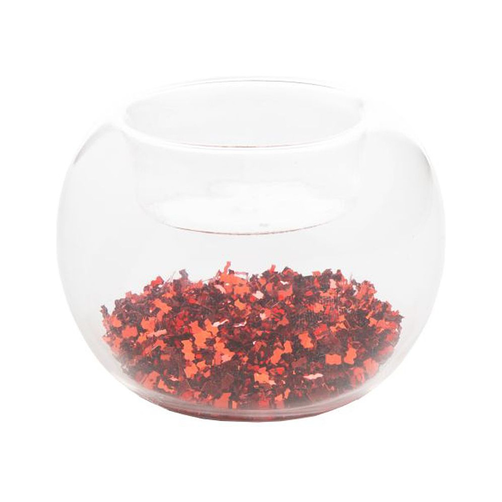 Подсвечник декоративный "Красные блестки"