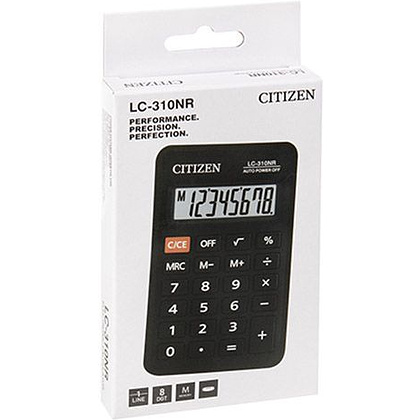 Калькулятор карманный Citizen "LC-310NR", 8-разрядный, черный - 2