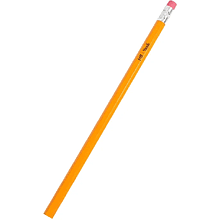 Карандаш простой "Yesli", HB, незаточенный, c ластиком, жёлтый