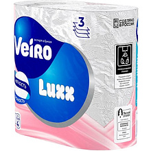 Бумага туалетная Veiro Luxx, 4 рулона, 3 слоя, белый