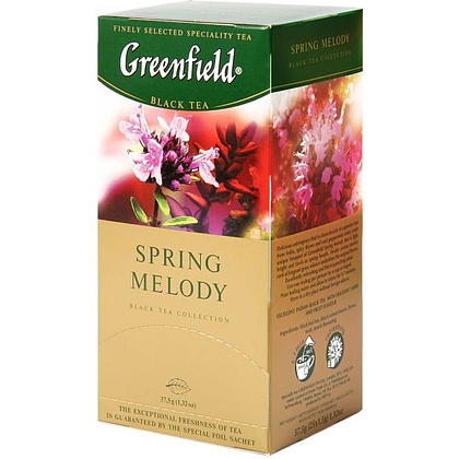 Чай "Greenfield" Spring Melody, 25 пакетиков x1.5 г, черный