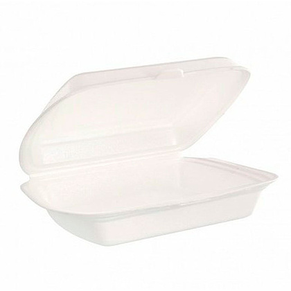 Ланч-бокс ВПС 250x195x68 мм, 1 секция, 100 шт/упак, белый