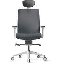 Кресло для руководителя BESTUHL "J15", сетка, пластик, темно-серый