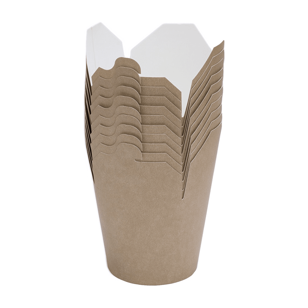 Контейнер бумажный, 700 мл, 102/87х93х99, 48 шт, крафт - 3