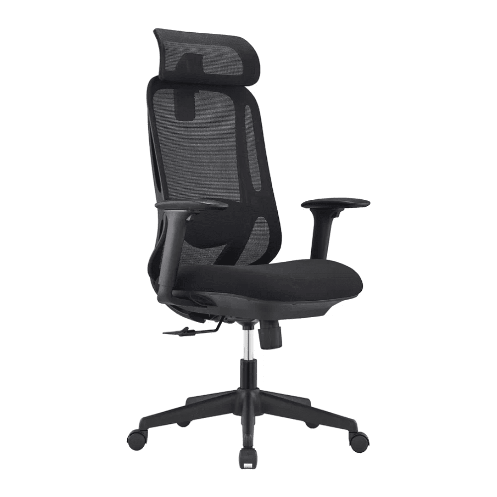 Кресло для руководителя SitZone U-090A, сетка, ткань, пластик, черный, -30%