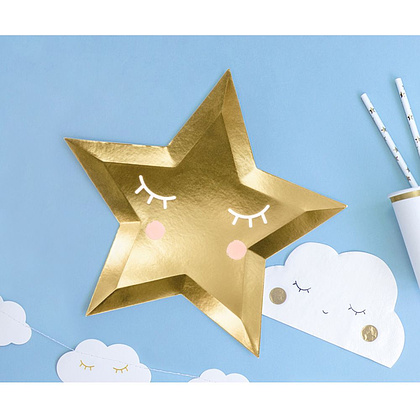 Тарелка бумажная "Little star", 27 см, 6 шт - 2