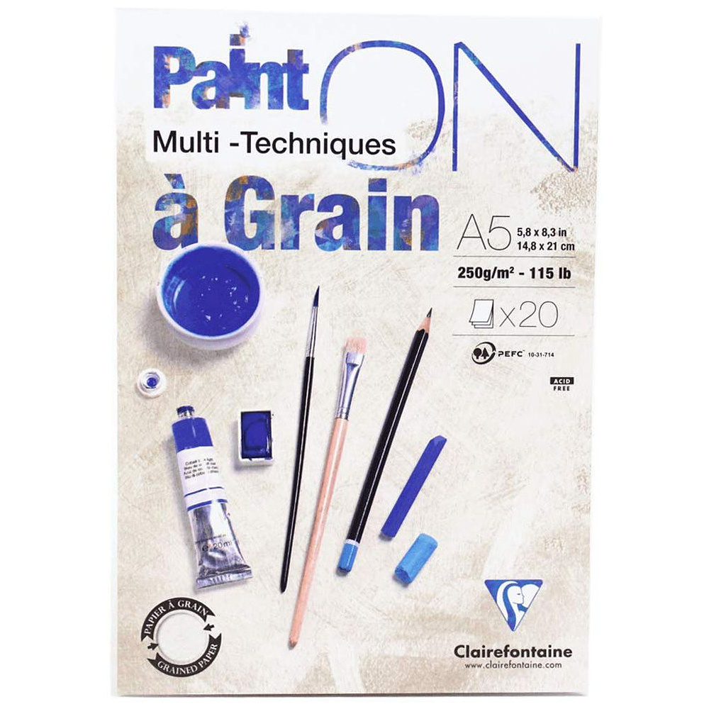 Блок-склейка "Paint'On" Grain, А5, 250 г/м2, 20 листов