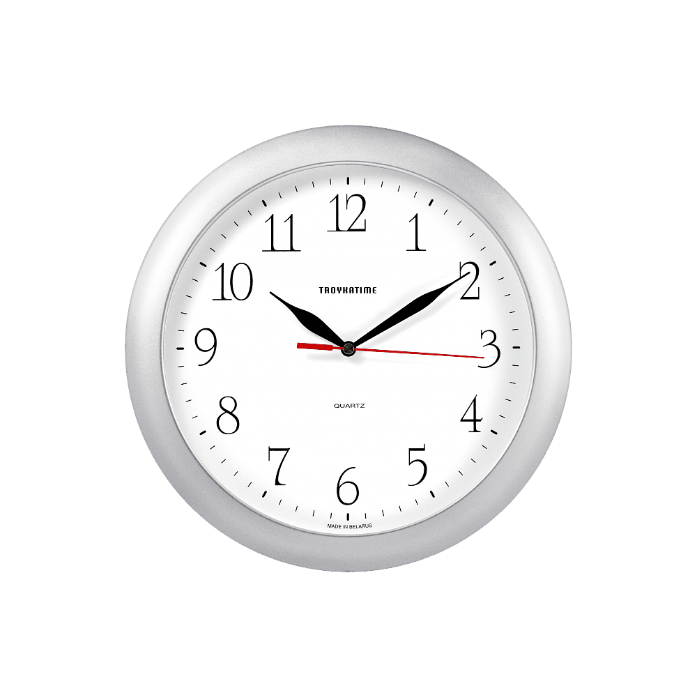 Часы настенные "966649", серебристый