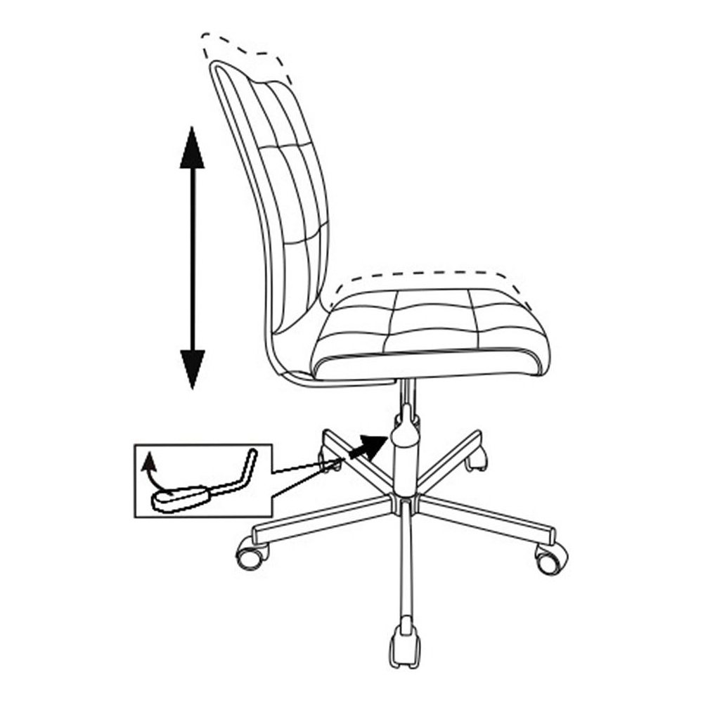 Кресло для персонала "Бюрократ СH-330M/LT", ткань, металл, песочный - 6