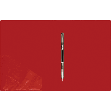 Папка-скоросшиватель А-611 "Стандарт" с карманом, пластик, красный - 3