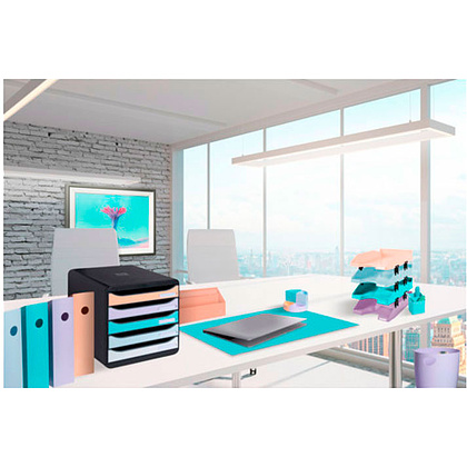 Модуль для бумаги горизонтальный "Aquarel", зеленая пастель - 6