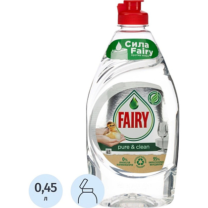 Средство для мытья посуды "Fairy Пьюэр Клин", 450 мл - 2