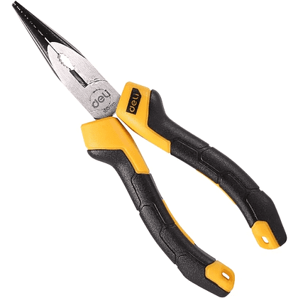 Длинногубцы Deli YS EDL2106Z, 160 мм, 2-х компонентные рукоятки