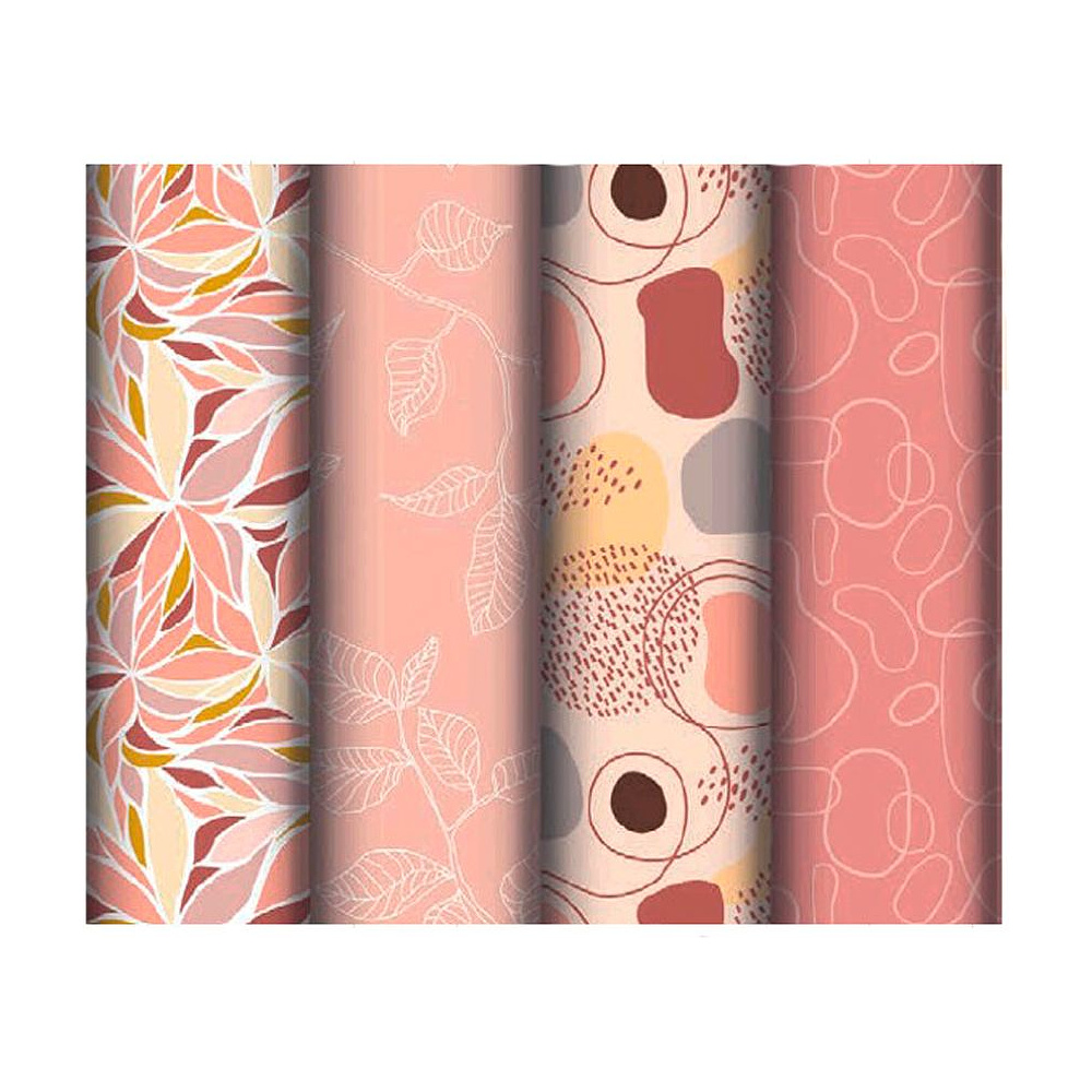 Бумага декоративная в рулоне "Line art", 2x0.7 м, 80 г/м2, ассорти