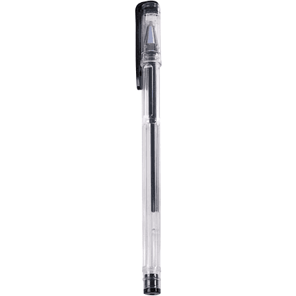 Ручка гелевая "Office Products", 0.5 мм, прозрачный, стерж. черный - 2