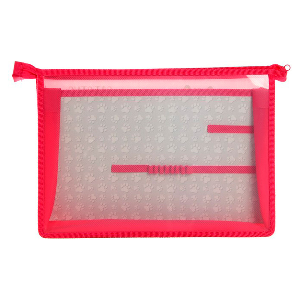 Папка для труда "Кот-авокадо", А4, на молнии, пластик, розовый - 2