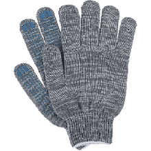 Перчатки трикотажные х/б "Лайт", с ПВХ покрытием точка из 4-х нитей