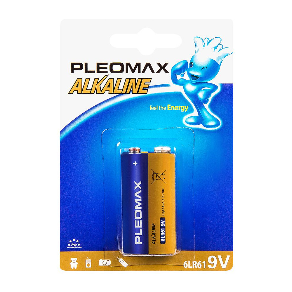 Батарейка алкалиновые Samsung "Pleomax крона/6LR61", 1 шт.