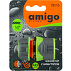 Коннектор Amigo Grande "79110", 1/2", с аквастопом, пластик, серый, зеленый - 2