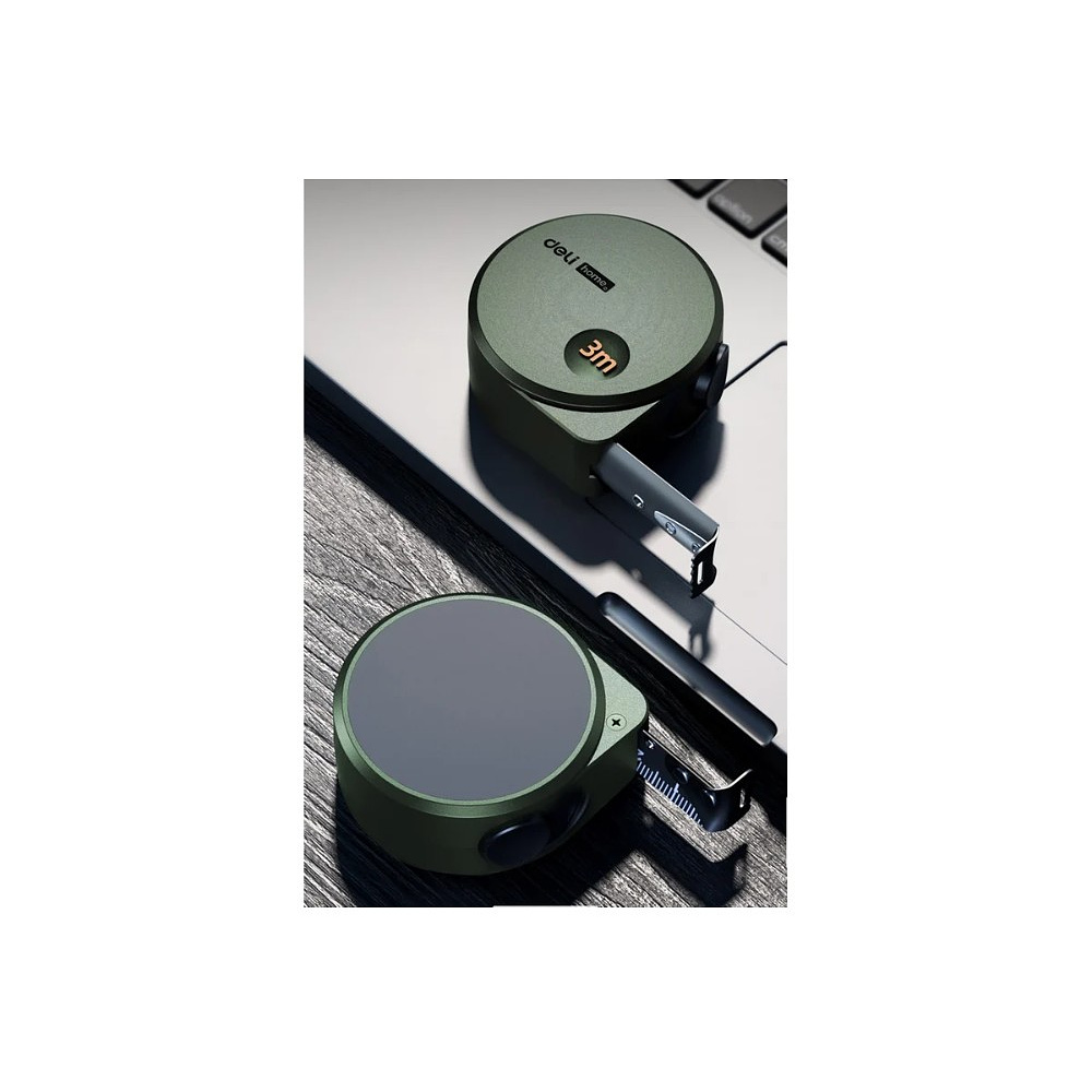 Рулетка Deli HS HT8316L, 3 м х 6 мм, Soft Touch, зеленый - 6